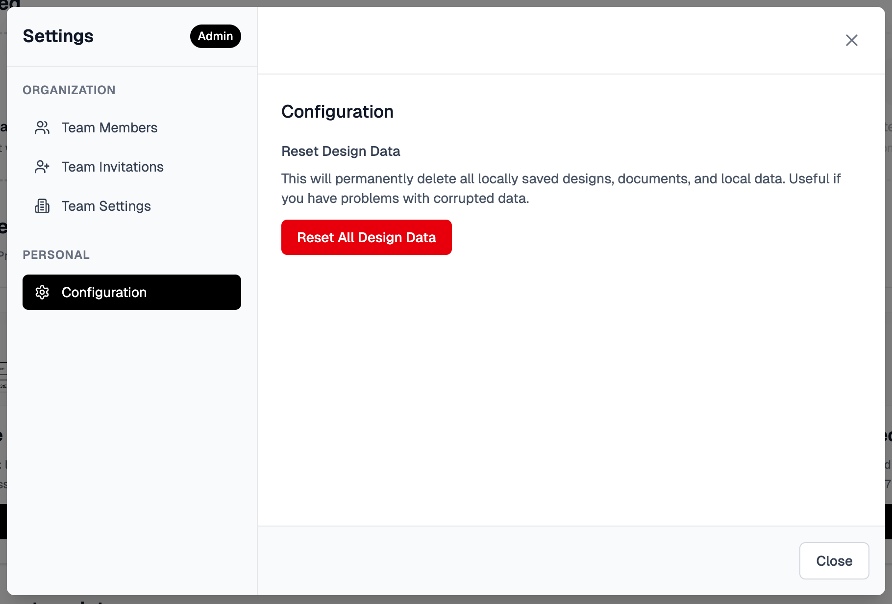 Reset your environment