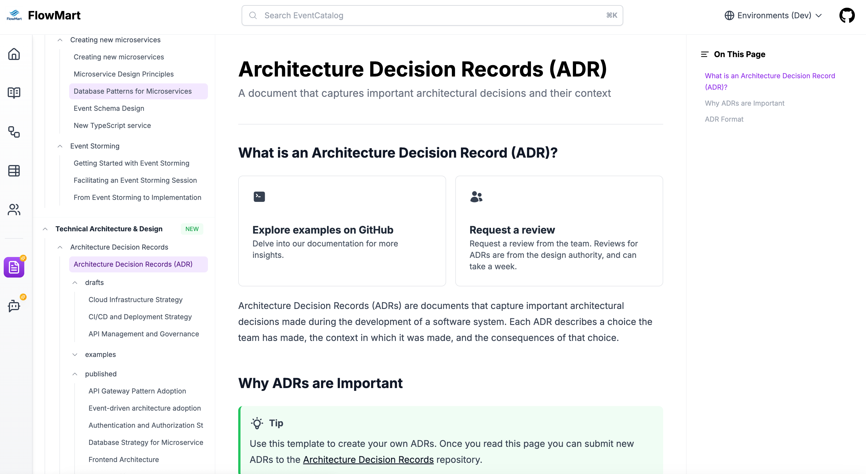 EventCatalog Documentation Interface